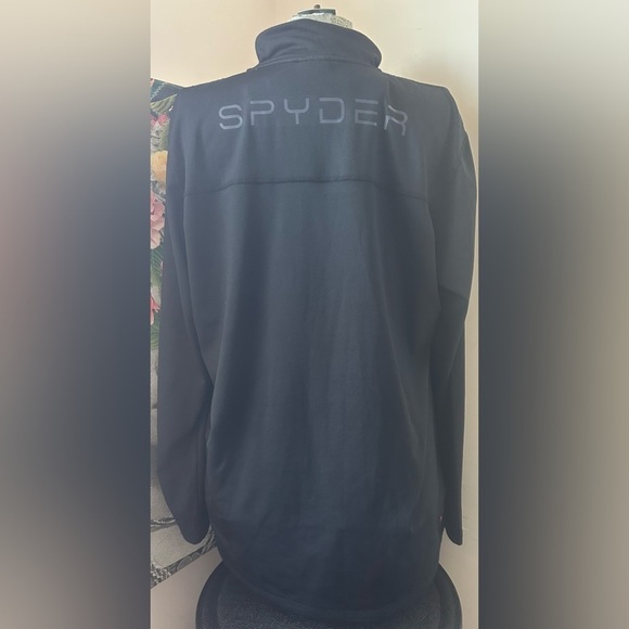 SPYDER ACTIVE 1/2 ZIP PERFORMANCE PULLOVER. Sz. L BLACK/RED. - Picture 7 of 9